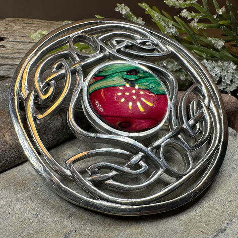 Load image into Gallery viewer, Heathergems Celtic Knot Brooch - Classic Scottish Jewelry
