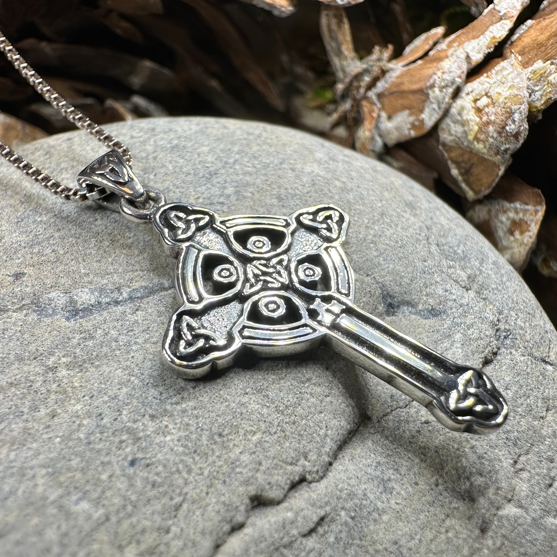 Chay Celtic Cross Necklace — view 9