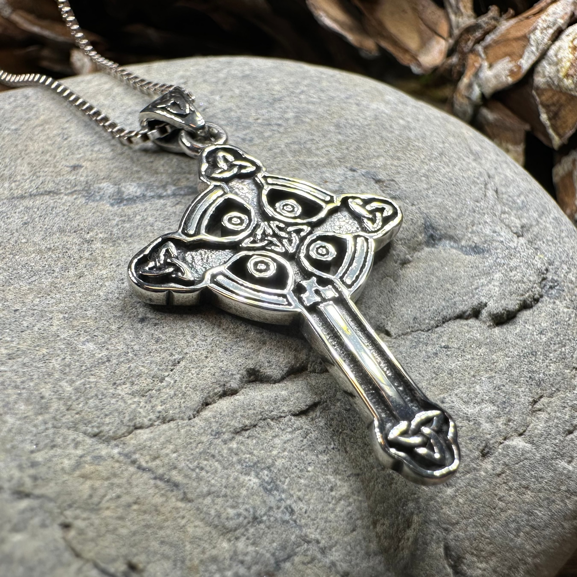 Chay Celtic Cross Necklace in sterling silver
