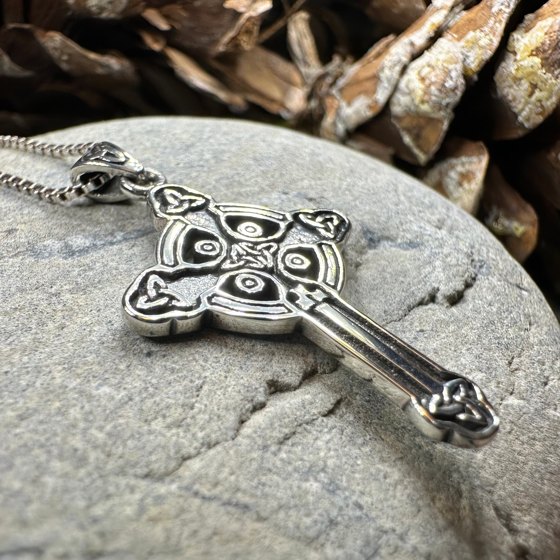 Chay Celtic Cross Necklace — view 4