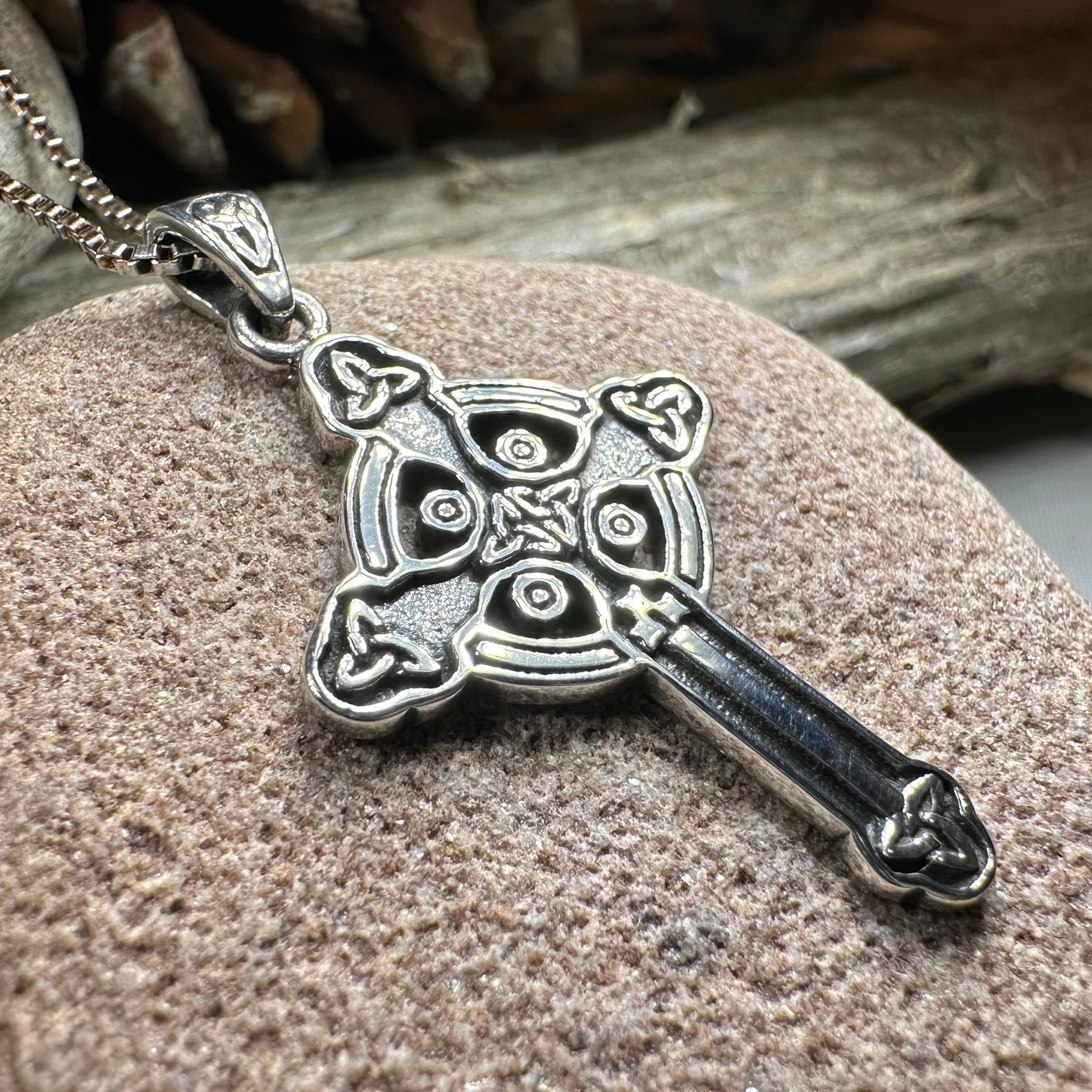 Chay Celtic Cross Necklace — view 3