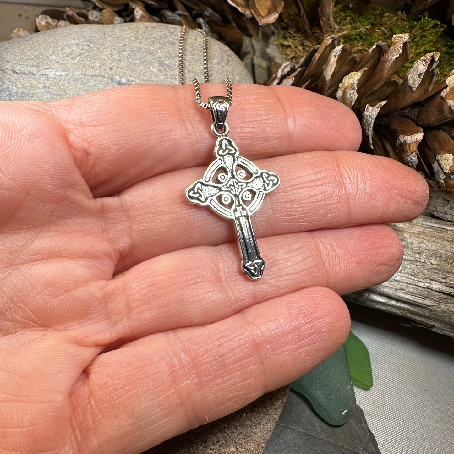 Chay Celtic Cross Necklace — view 6