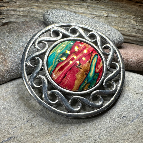 Load image into Gallery viewer, Heathergems Scottish Celtic Brooch - Handmade in Scotland

