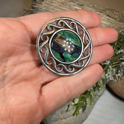 Load image into Gallery viewer, Heathergems Scottish Celtic Brooch - Handmade in Scotland
