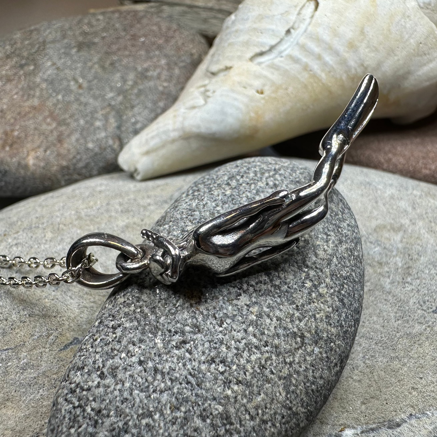 Lady Diver Necklace in Sterling Silver