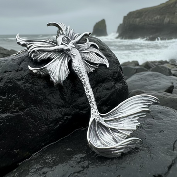 Sea Fairy Mermaid Necklace in Sterling Silver