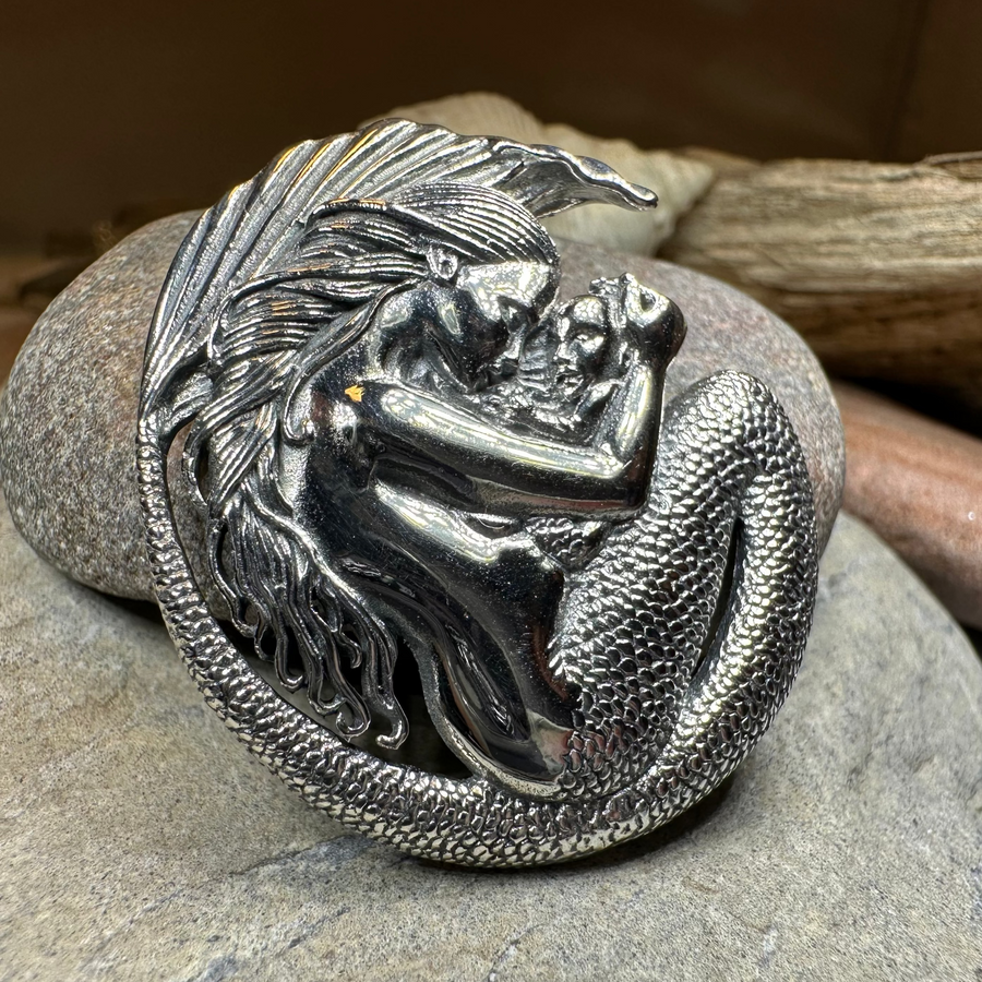Loving Motherhood Mermaid Necklace in Sterling Silver