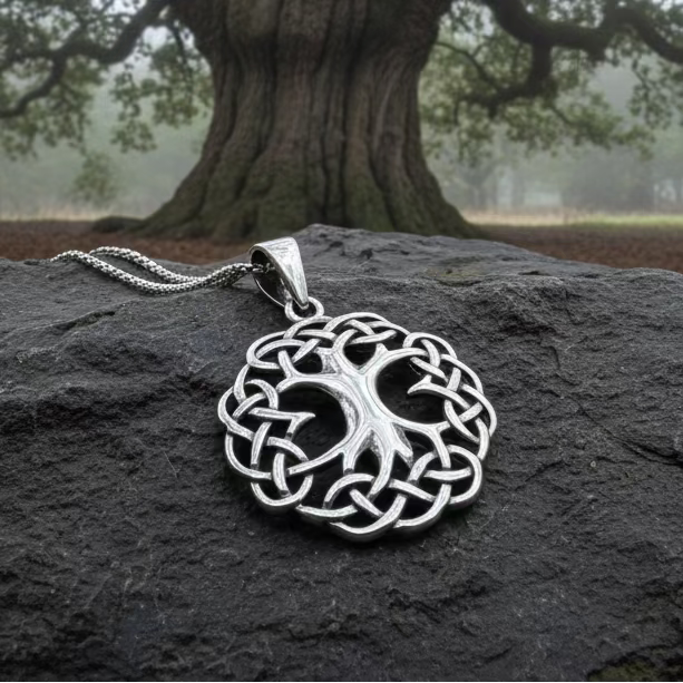 Cynthia Celtic Tree of Life Necklace in Sterling Silver