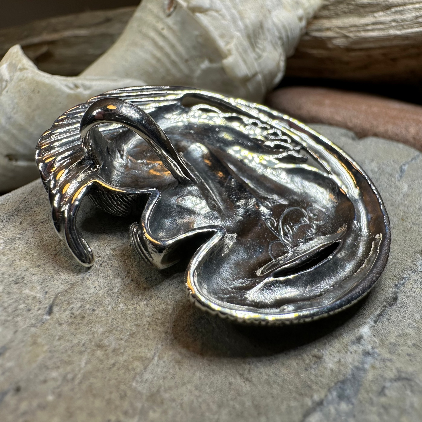 Loving Motherhood Mermaid Necklace in Sterling Silver