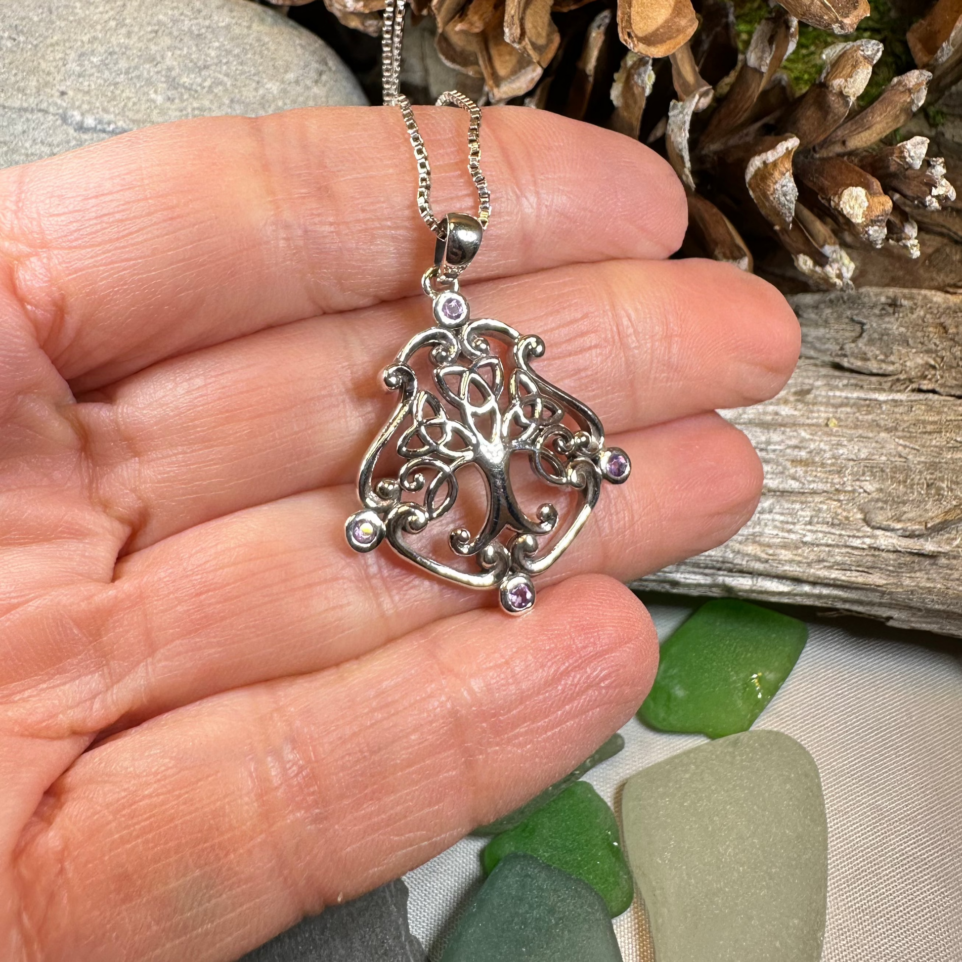 Amethyst Tree of Life Necklace — view 6