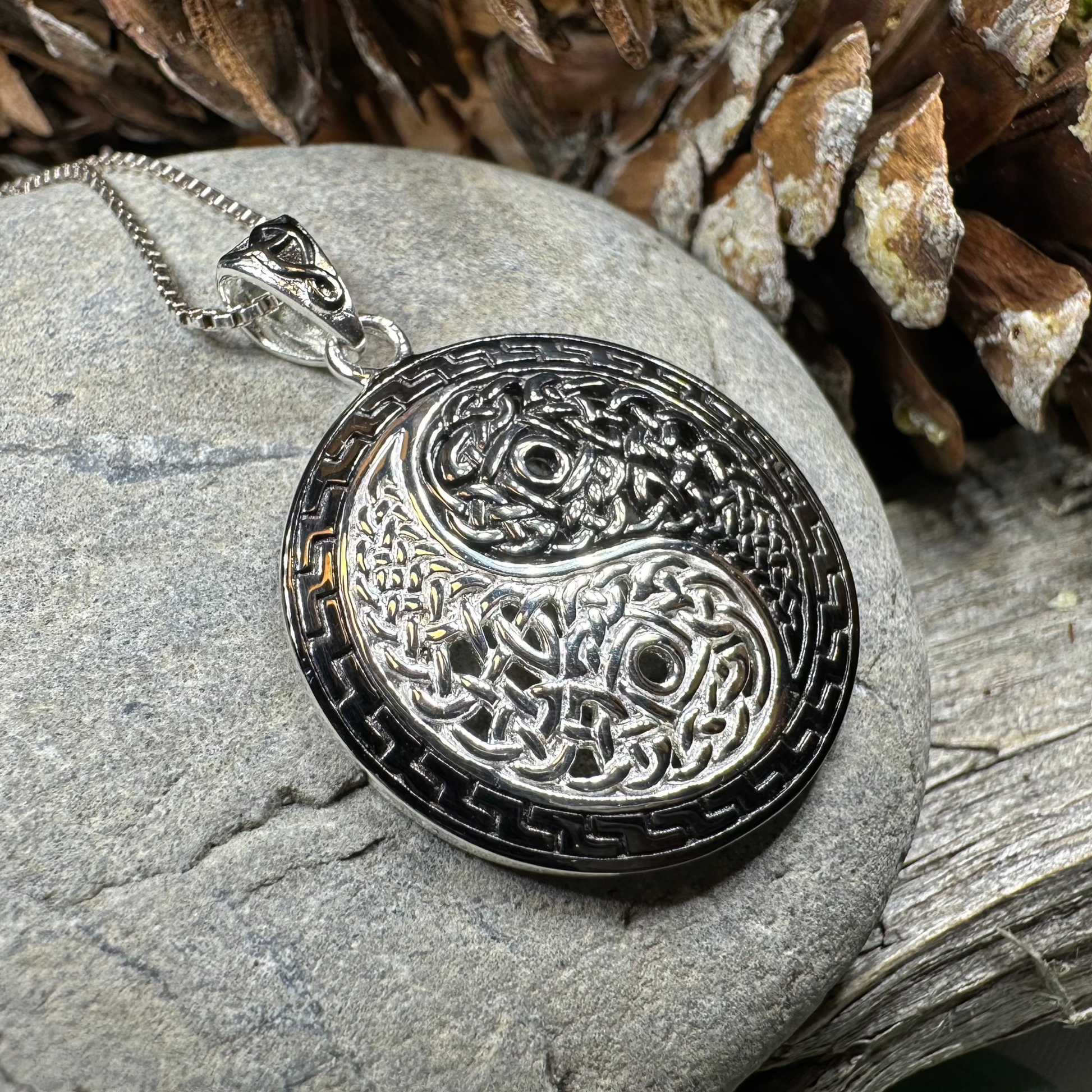 Celtic Yin Yang Necklace — view 9