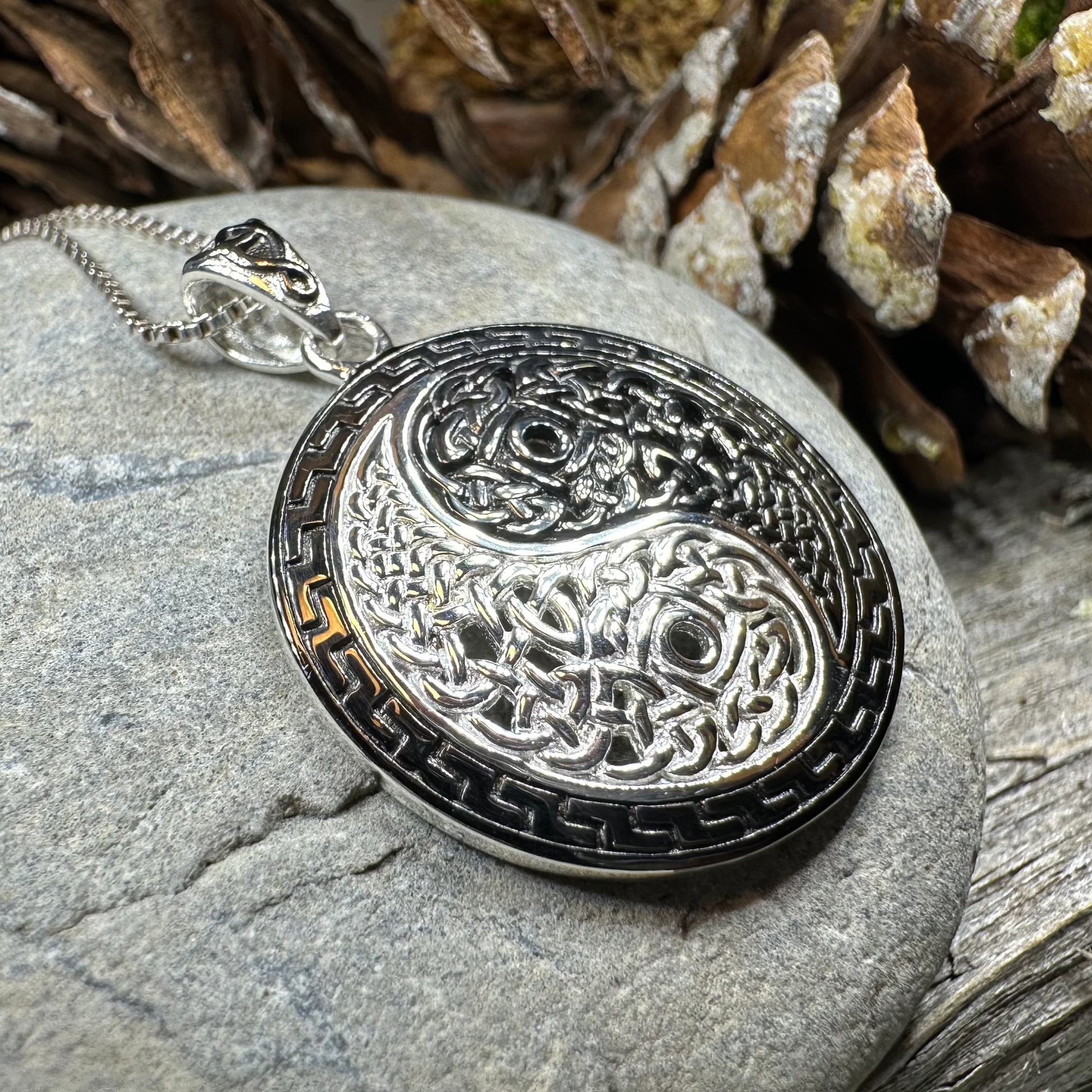 Celtic Yin Yang Necklace — view 5