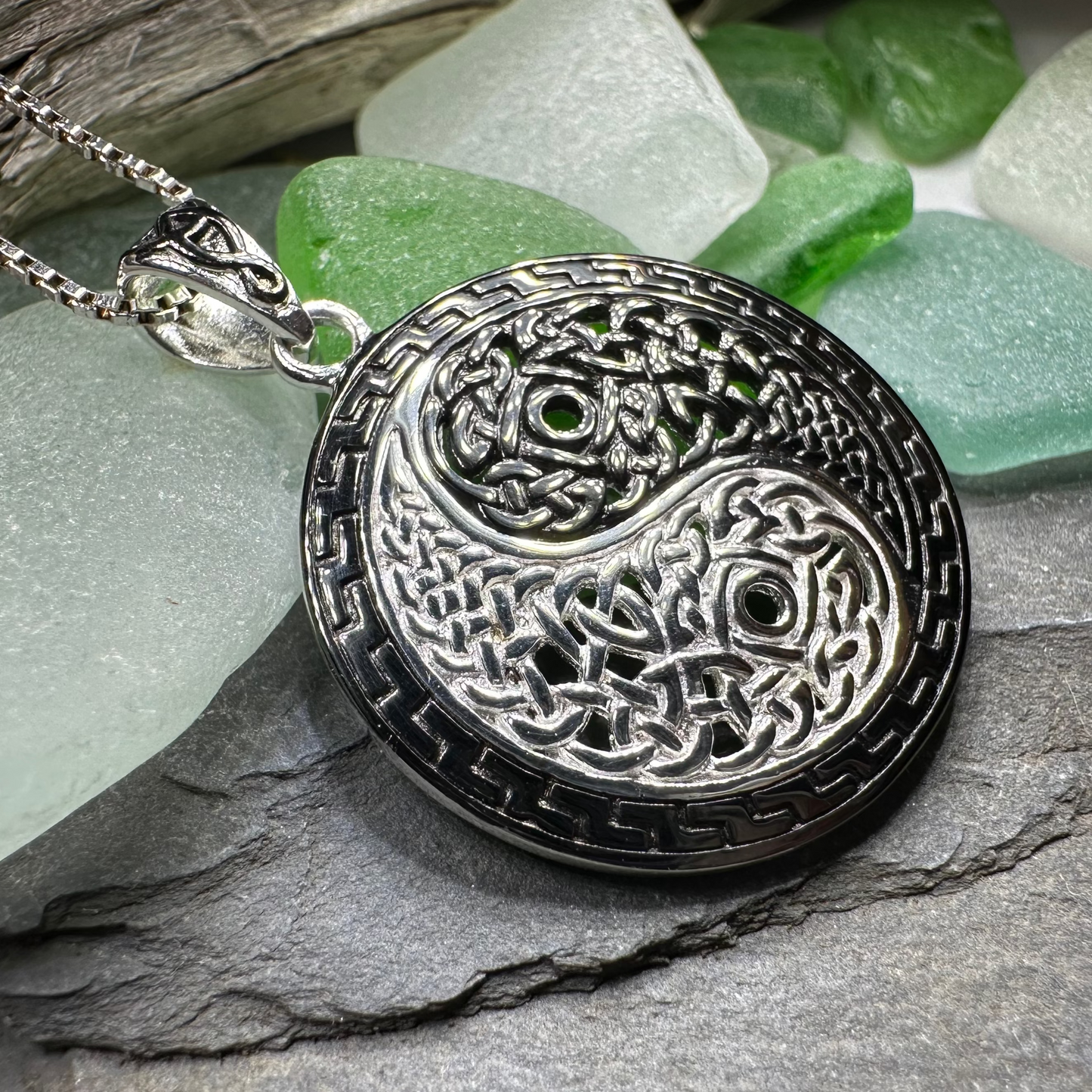 Celtic Yin Yang Necklace — view 3