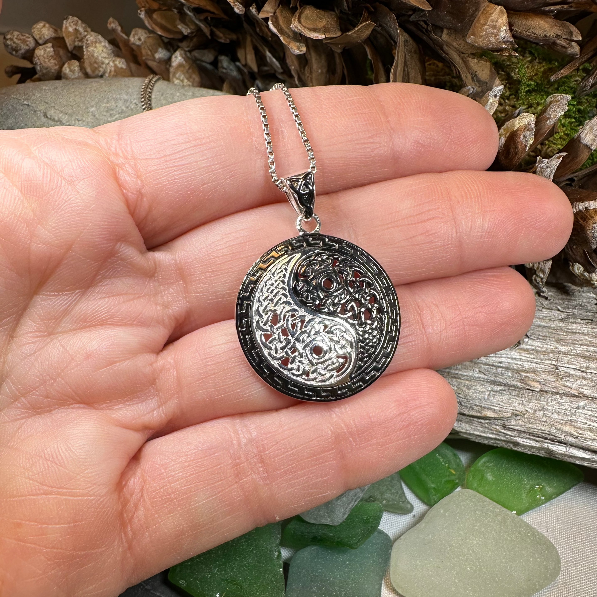 Celtic Yin Yang Necklace — view 6