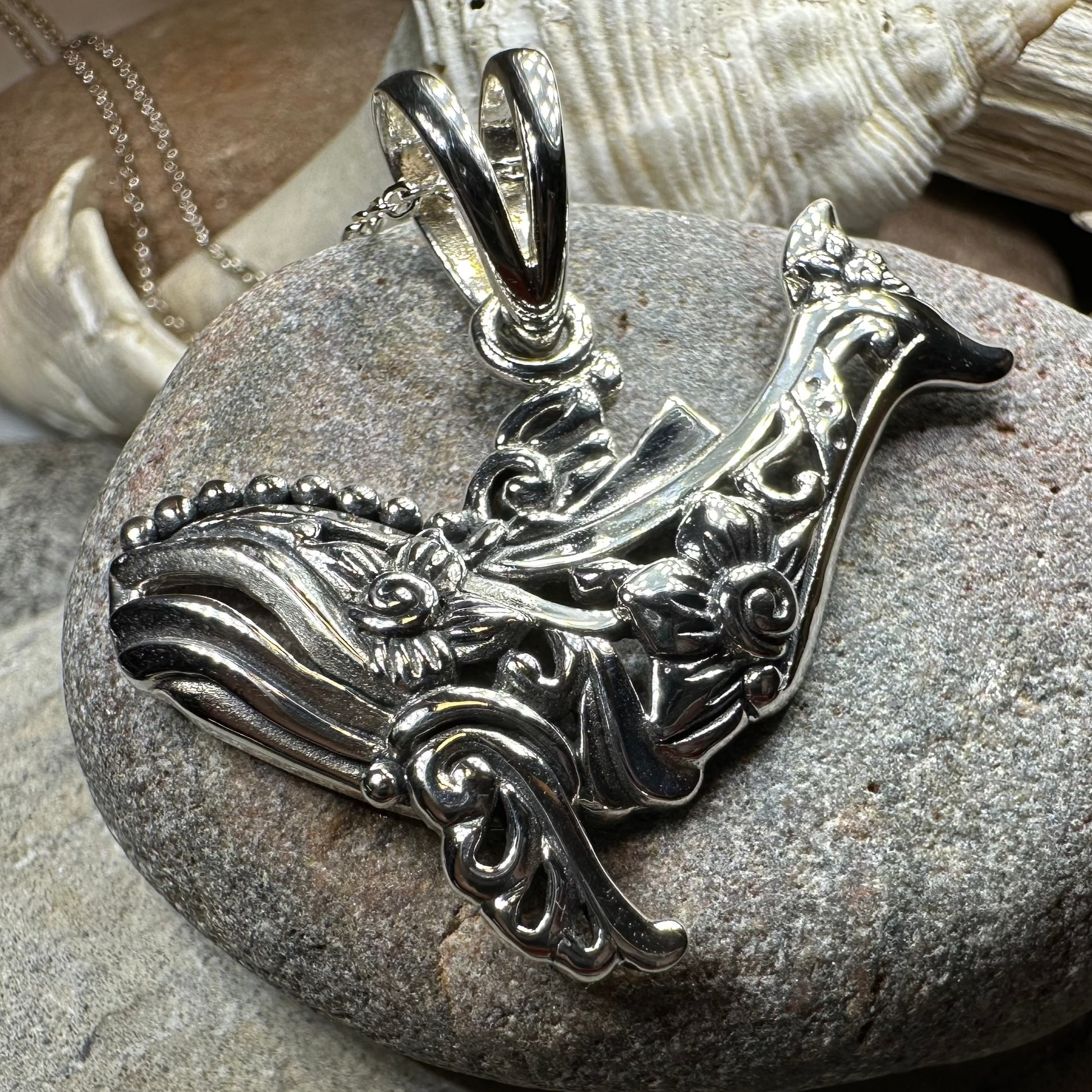 Bohemian Whale Necklace — view 2