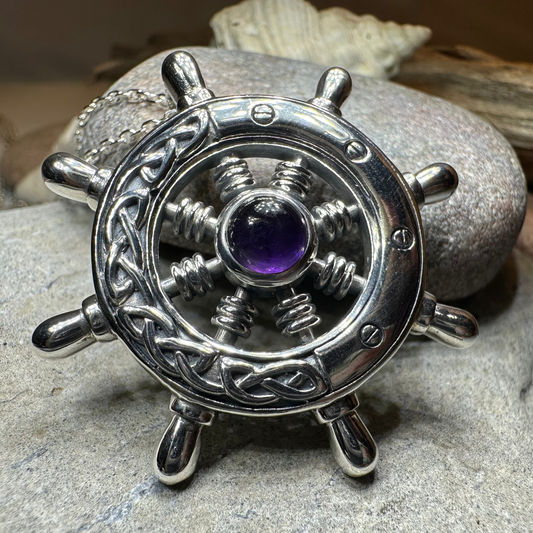 Keswick Ship's Wheel Necklace — view 5