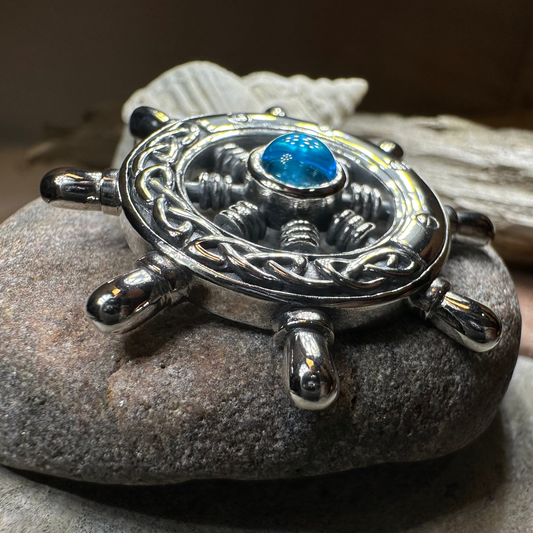Keswick Ship's Wheel Necklace — view 6