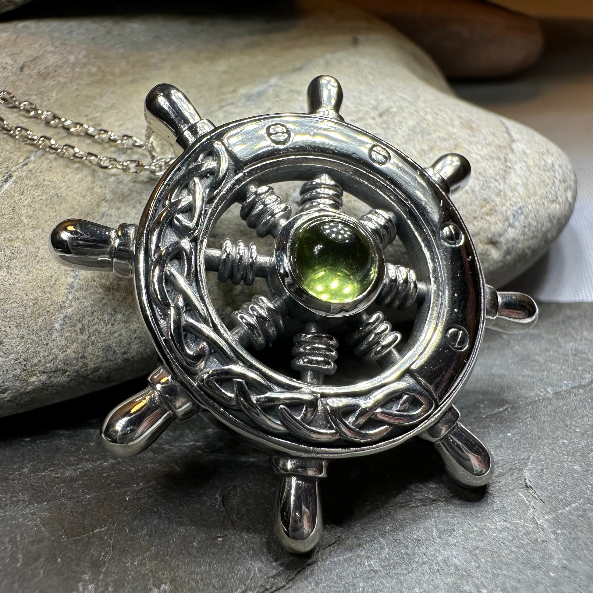 Keswick Ship's Wheel Necklace — view 3