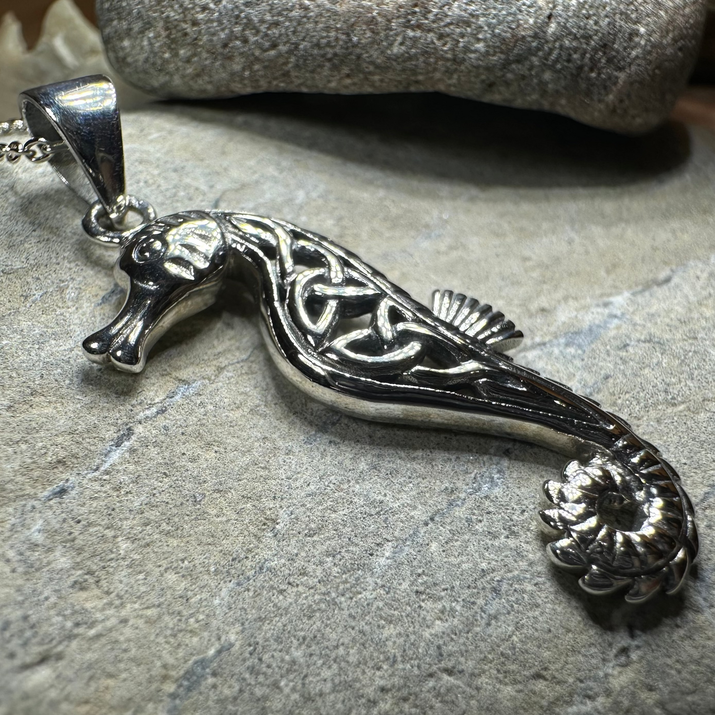 Serendipity Celtic Seahorse Necklace — view 7