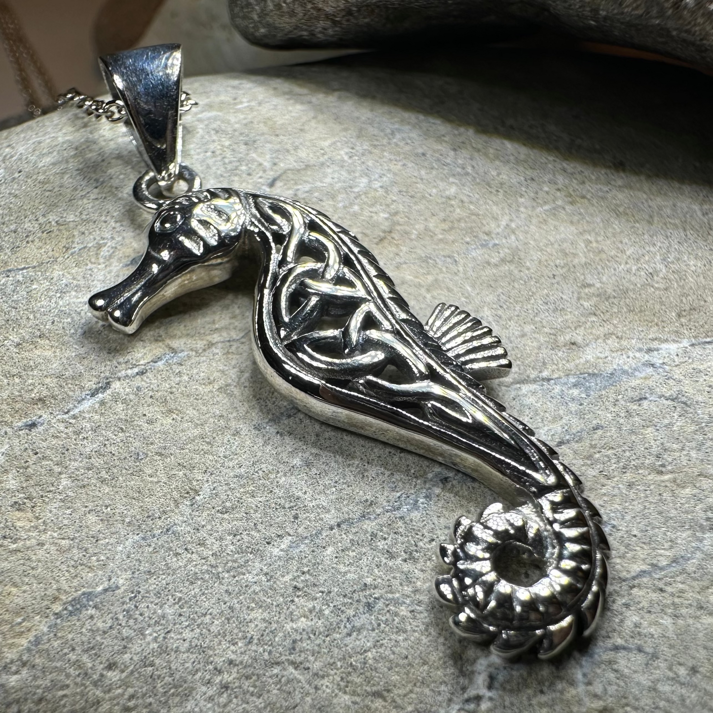 Serendipity Celtic Seahorse Necklace — view 3