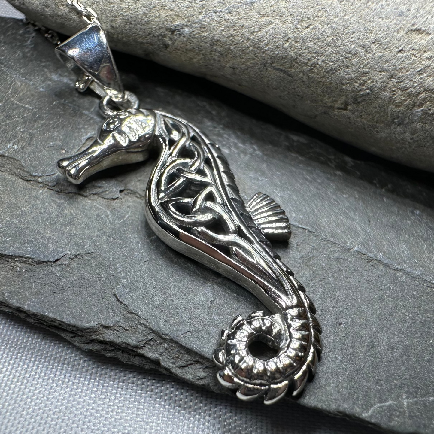 Serendipity Celtic Seahorse Necklace — view 6