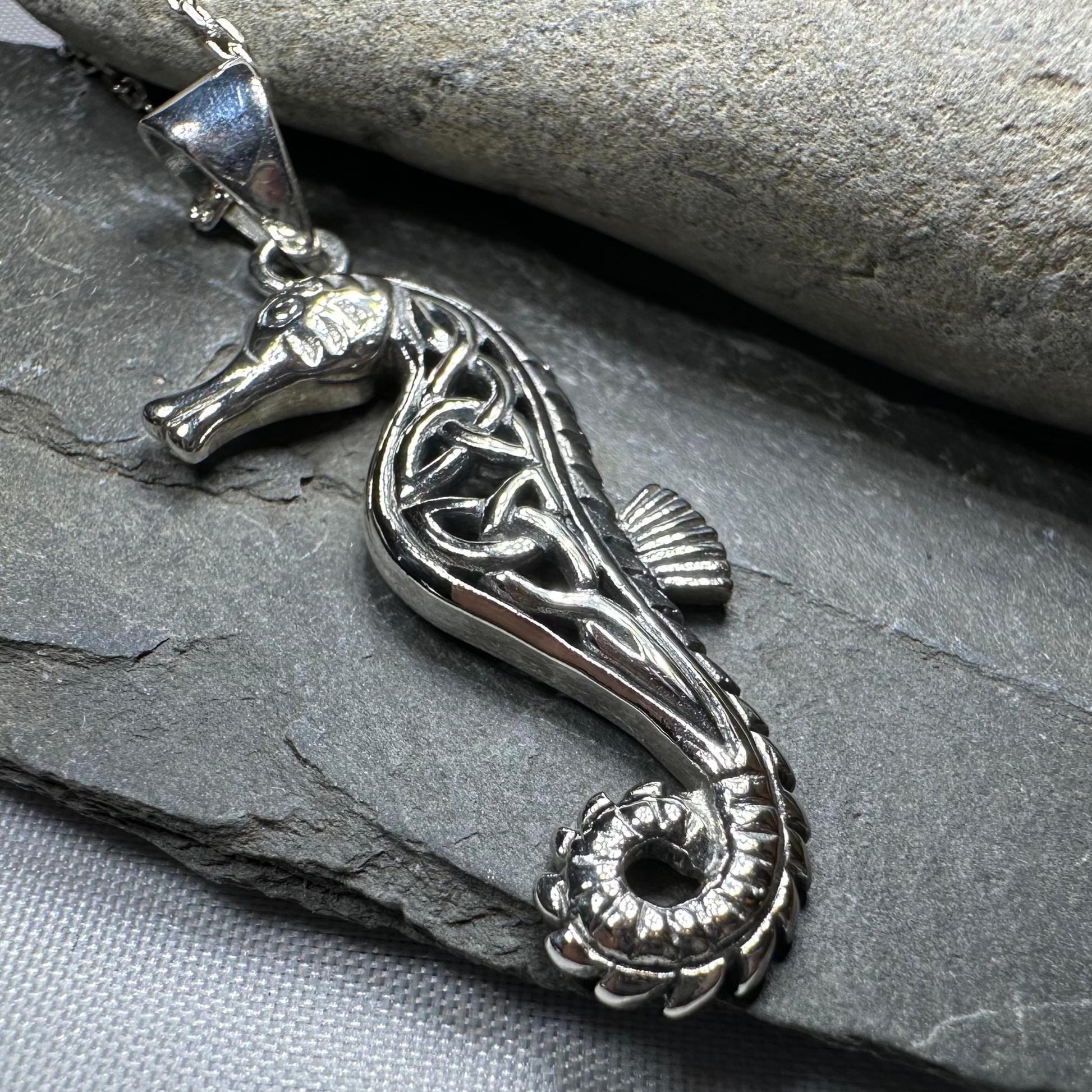Serendipity Celtic Seahorse Necklace — view 6