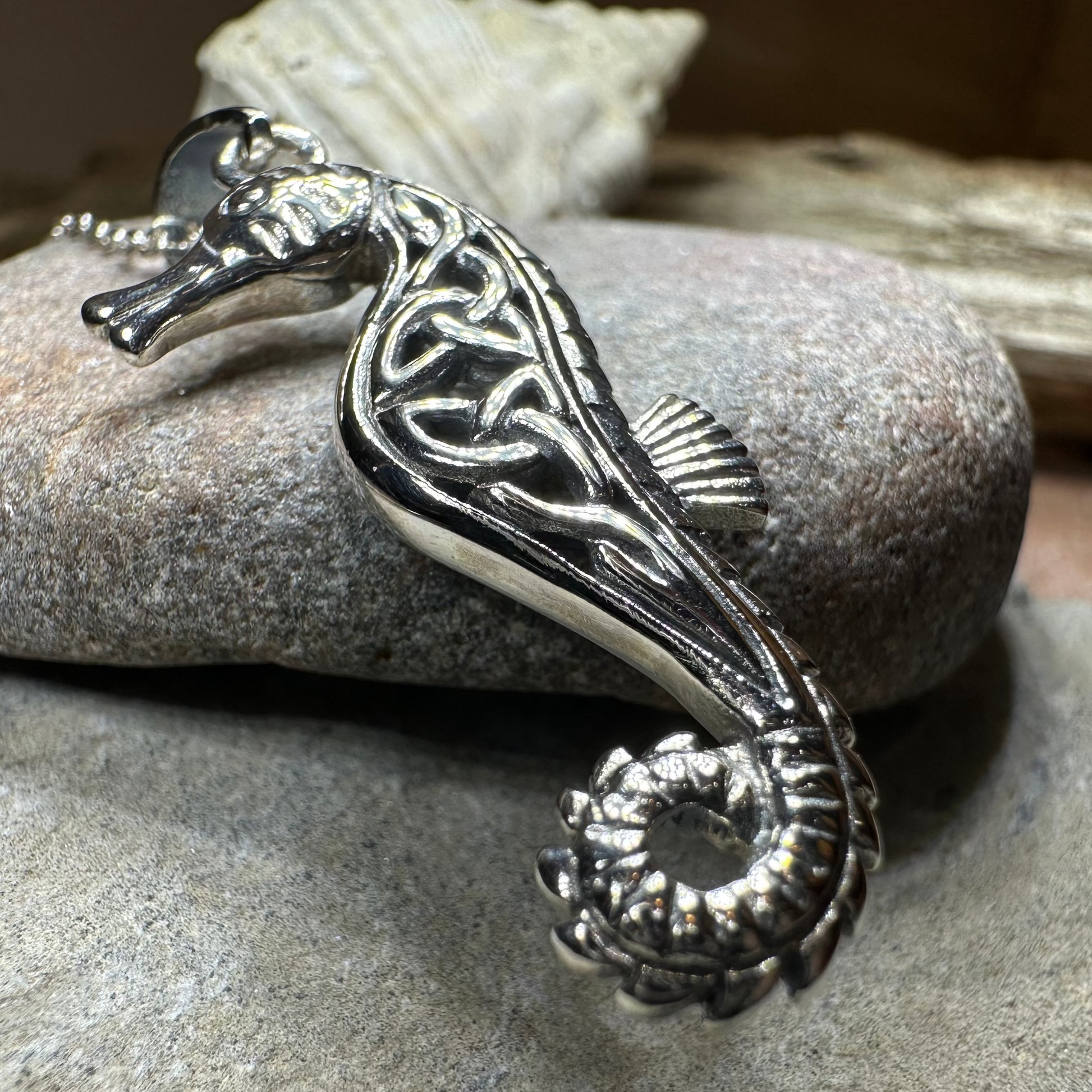 Serendipity Celtic Seahorse Necklace — view 5