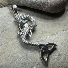 Load image into Gallery viewer, Celtic Trinity Knot Mermaid Necklace
