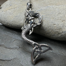 Load image into Gallery viewer, Celtic Trinity Knot Mermaid Necklace
