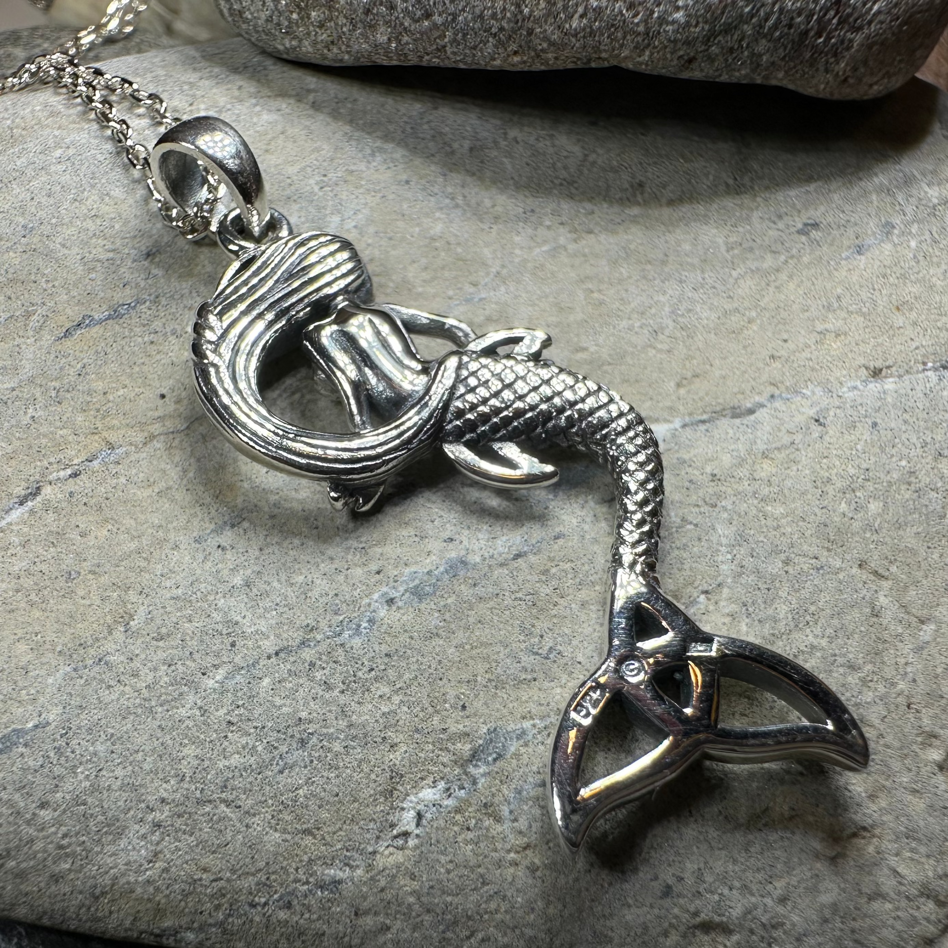 Celtic Trinity Knot Mermaid Necklace — view 5