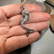 Load image into Gallery viewer, Celtic Trinity Knot Mermaid Necklace
