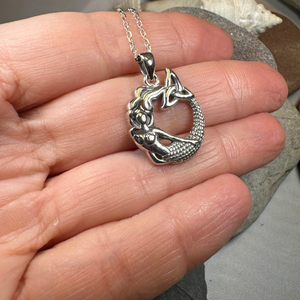 Celtic Mermaid Necklace – Celtic Crystal Design Jewelry