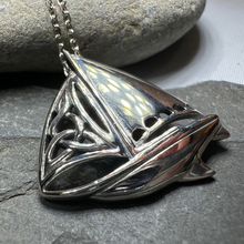 Load image into Gallery viewer, Celtic Sailboat Necklace
