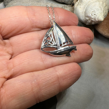 Load image into Gallery viewer, Celtic Sailboat Necklace
