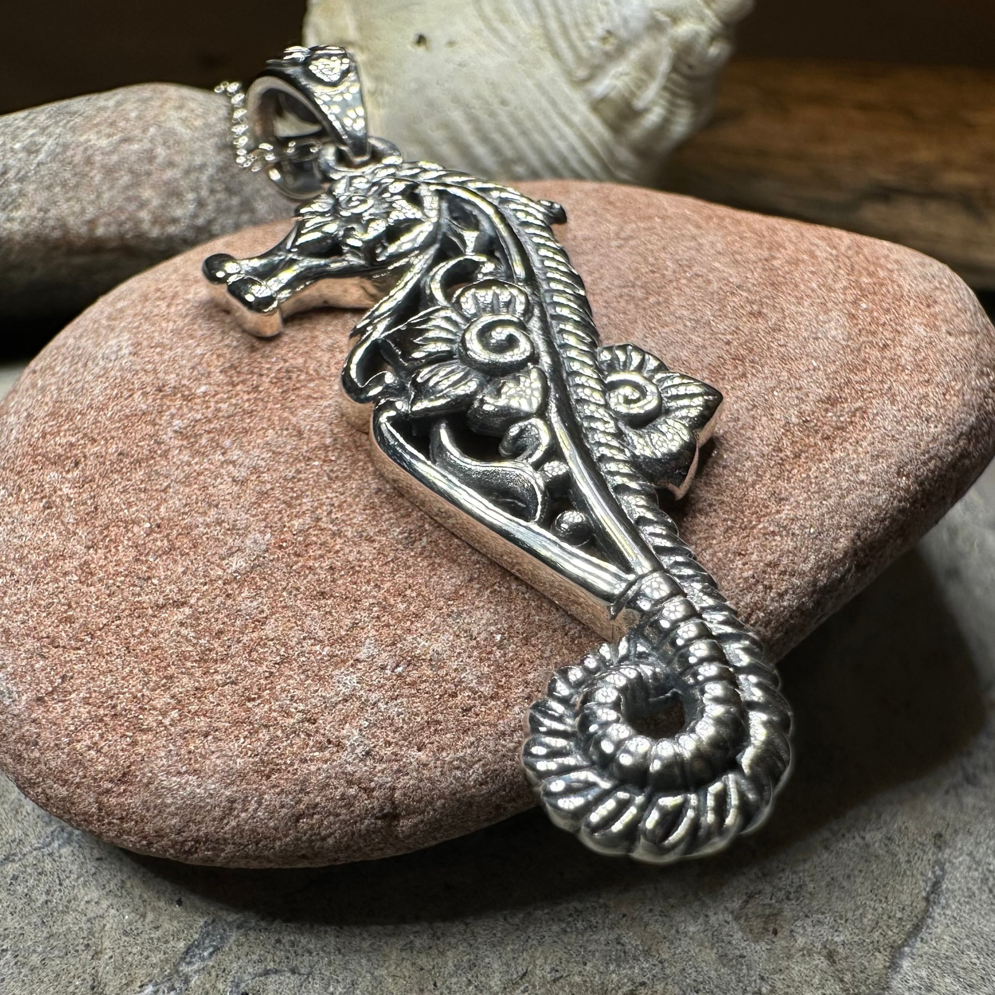 Blooming Seahorse Necklace — view 6