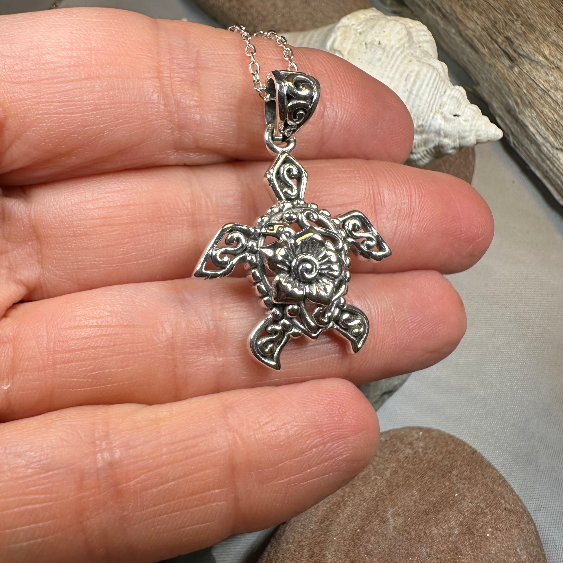 Bohemian Sea Turtle Necklace — view 5