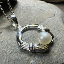 Load image into Gallery viewer, Pearl Claddagh Necklace
