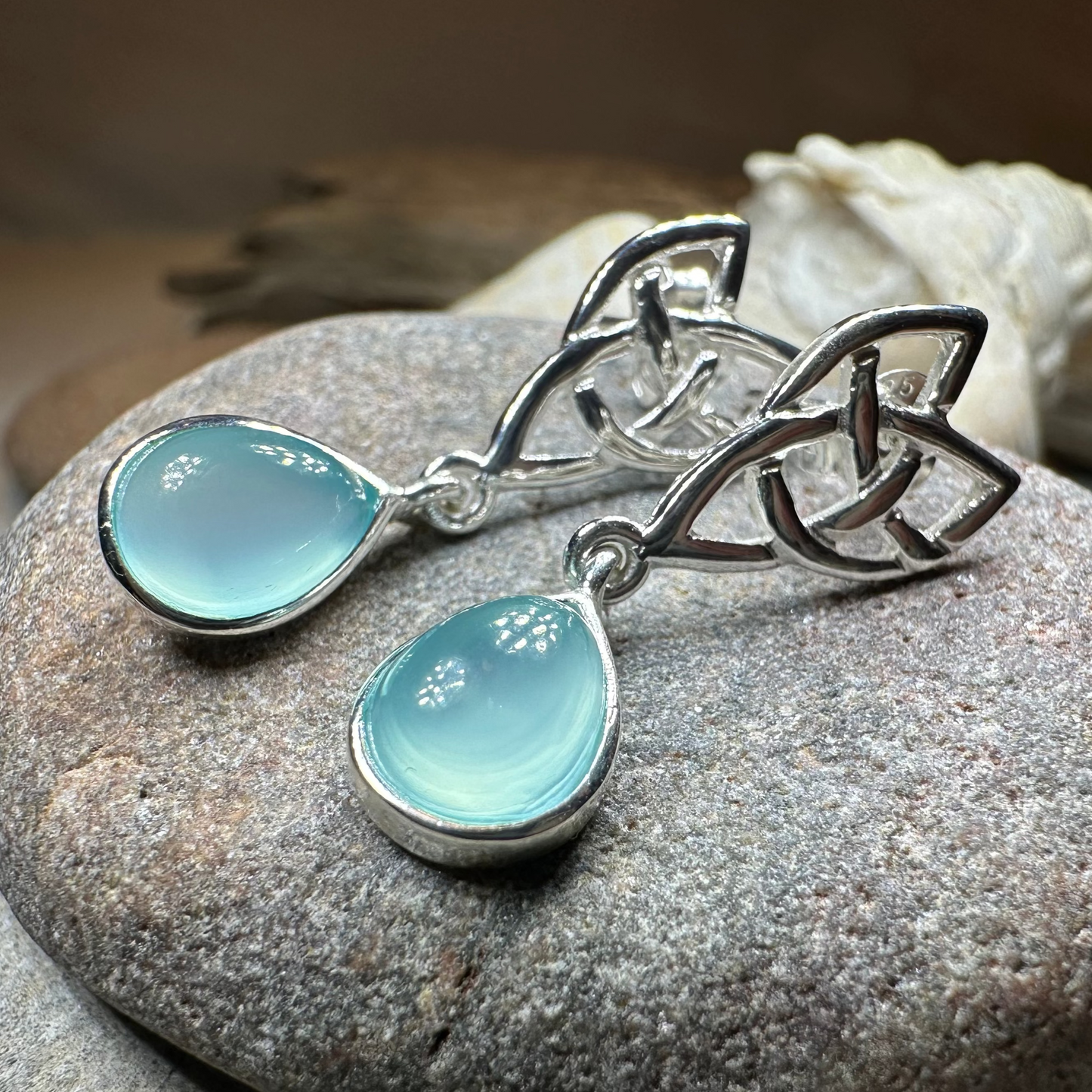 Modern Celtic Post Earrings — view 5