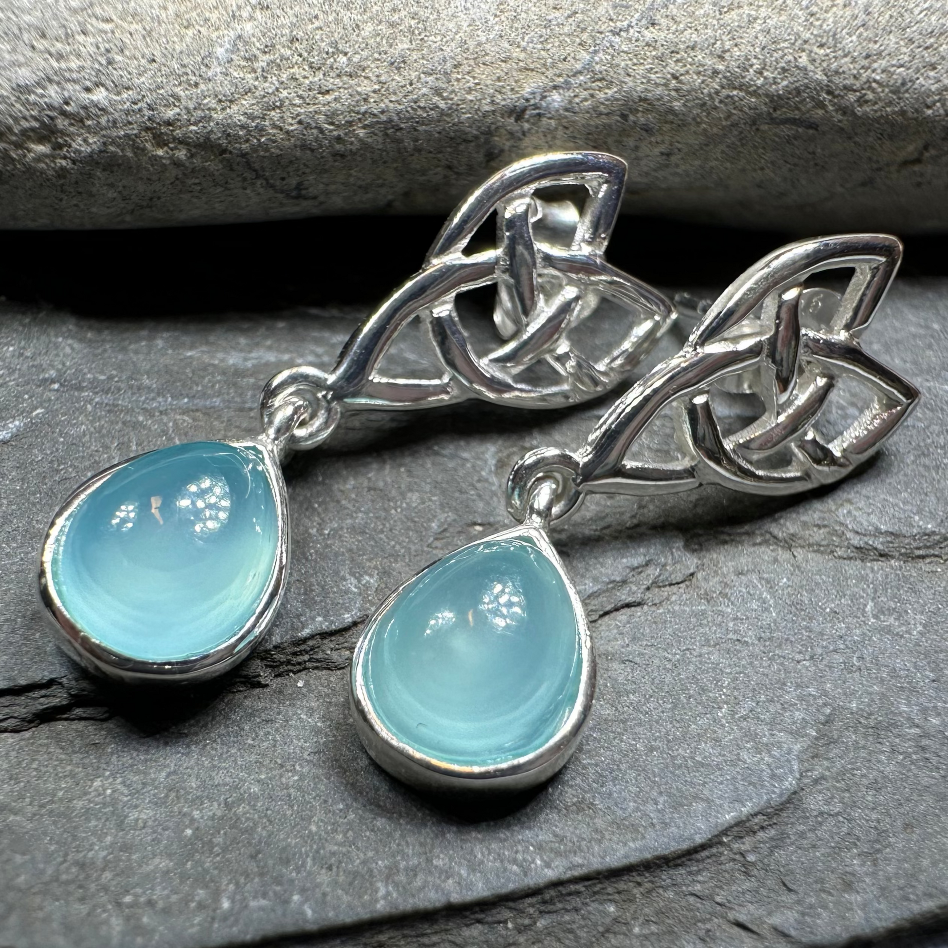 Modern Celtic Post Earrings — view 3