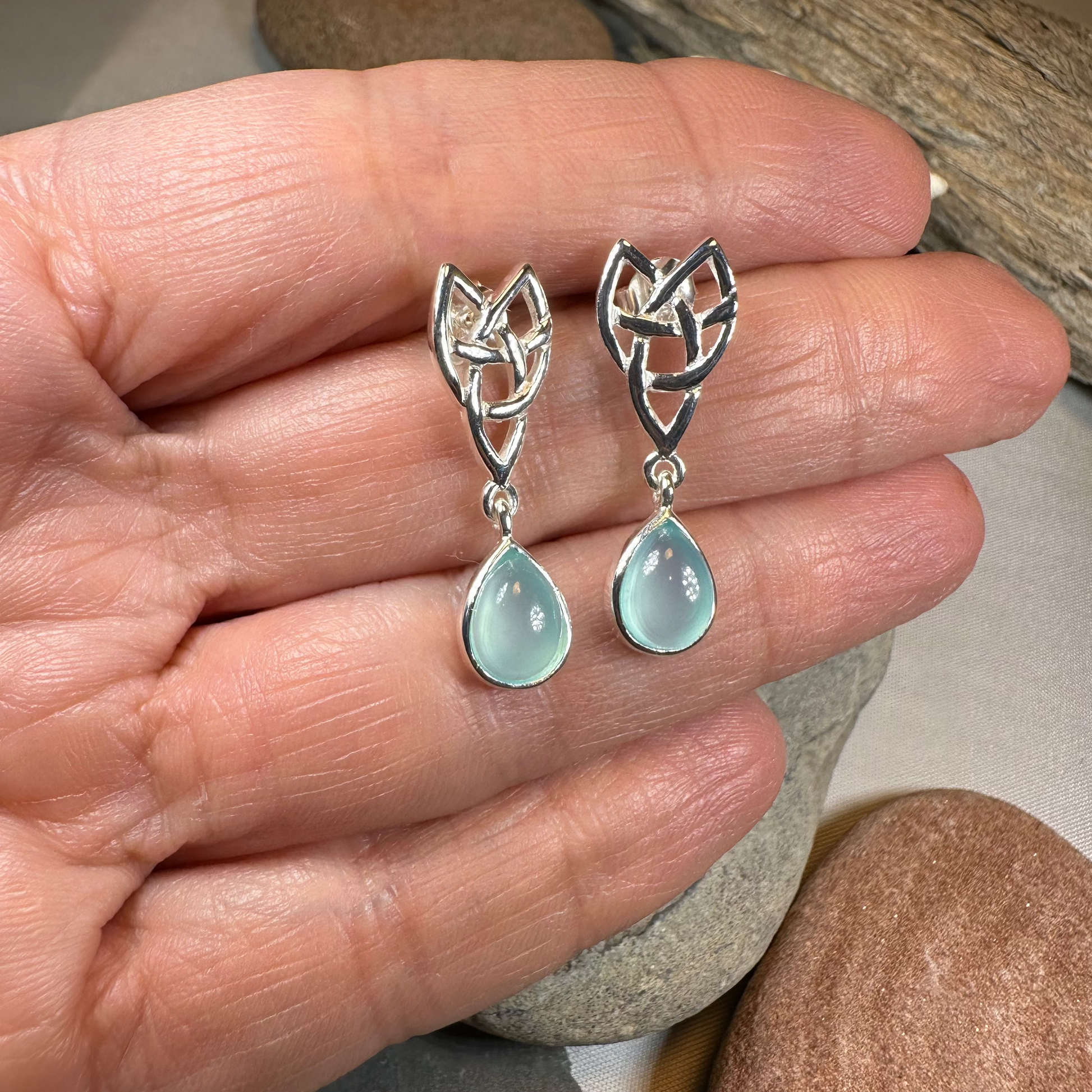 Modern Celtic Post Earrings — view 4