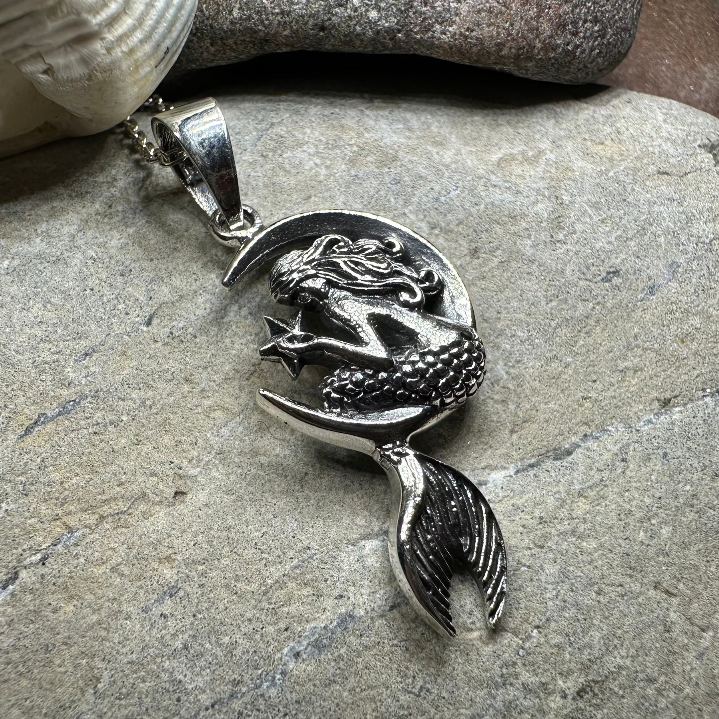 Mermaid on the Moon Necklace — view 6