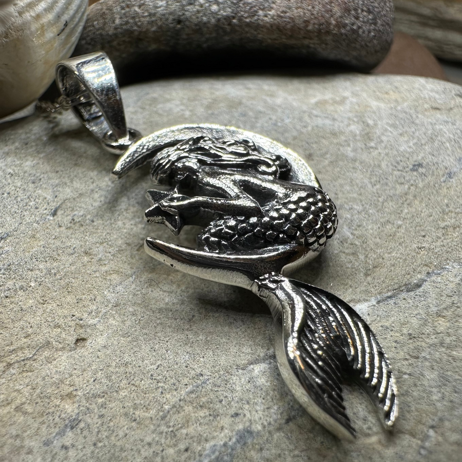 Mermaid on the Moon Necklace