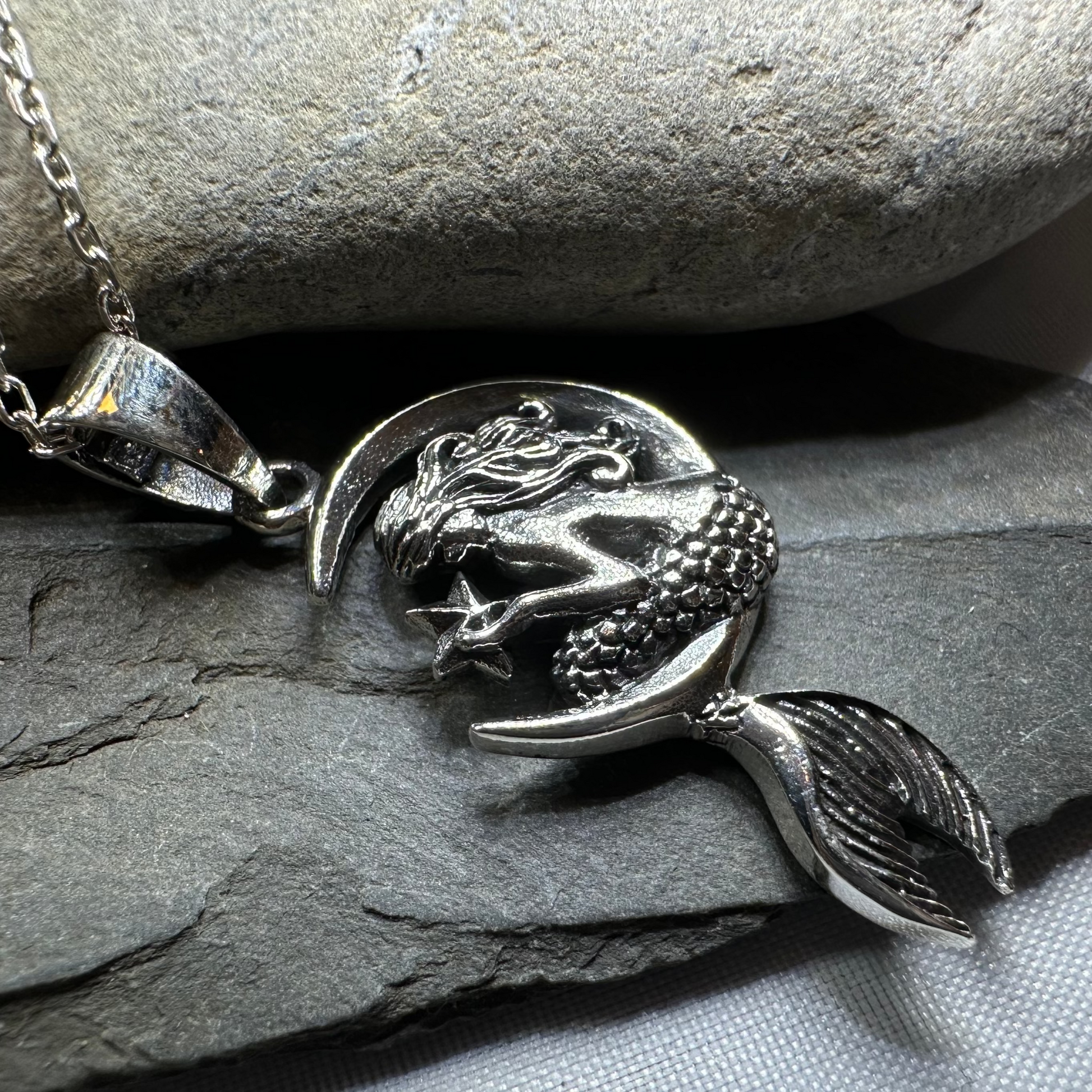 Mermaid on the Moon Necklace — view 5