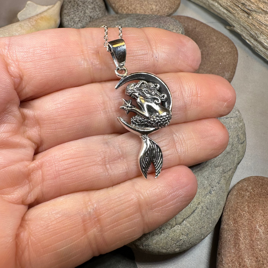Mermaid on the Moon Necklace