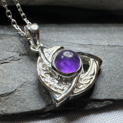 Load image into Gallery viewer, Evie Celtic Crescent Moon Necklace in Sterling Silver
