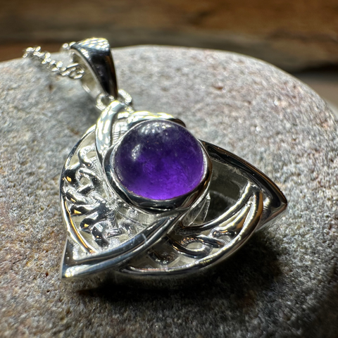 Load image into Gallery viewer, Evie Celtic Crescent Moon Necklace in Sterling Silver
