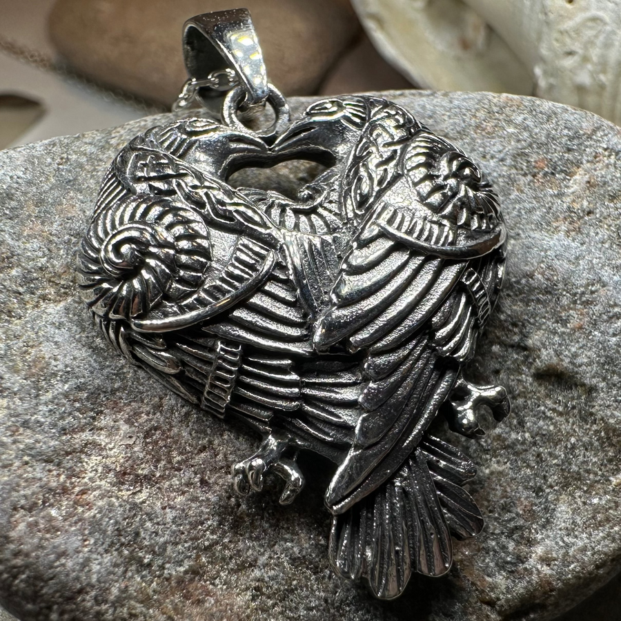 Soulmates Celtic Raven Necklace