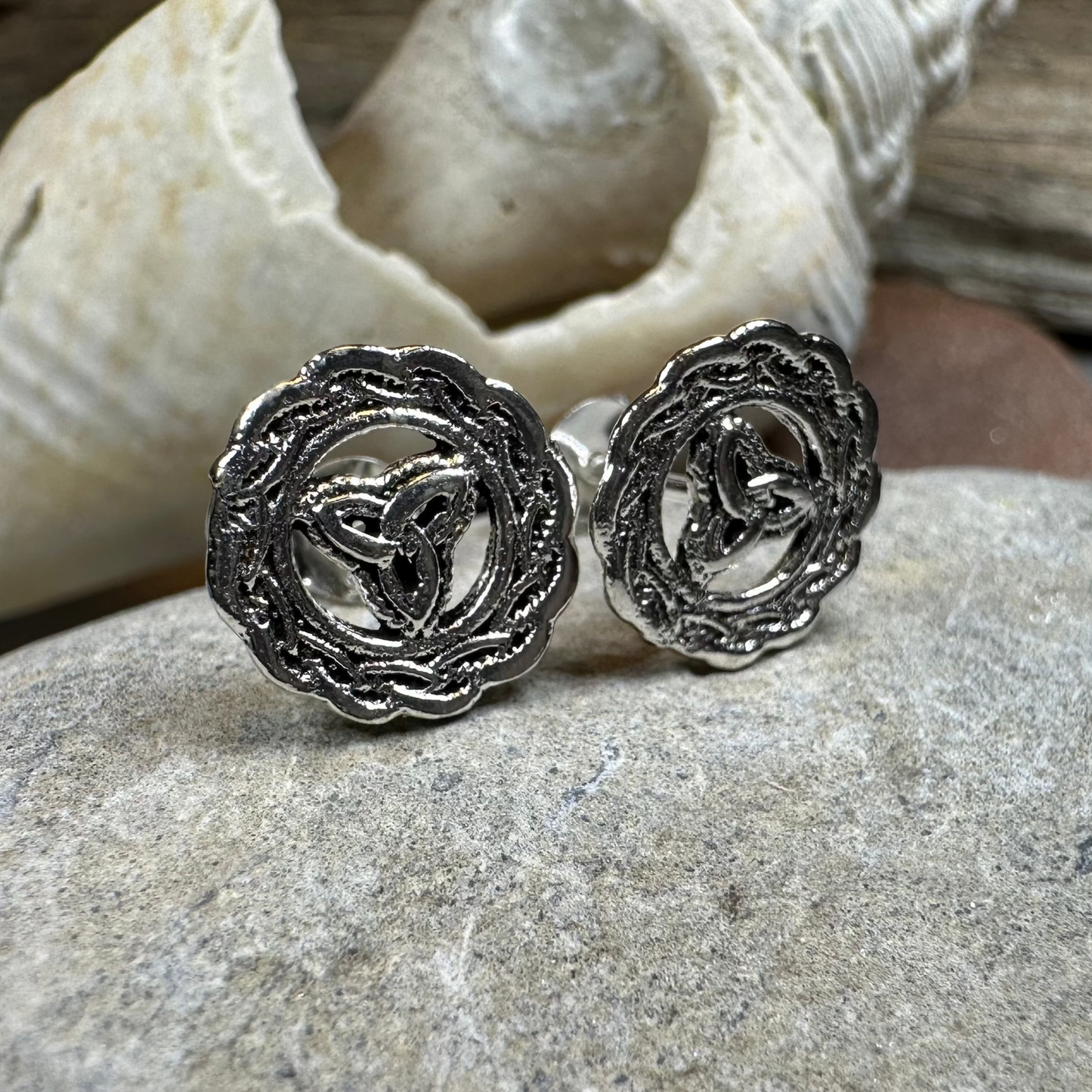 Celtic Knot Stud Earrings — view 2