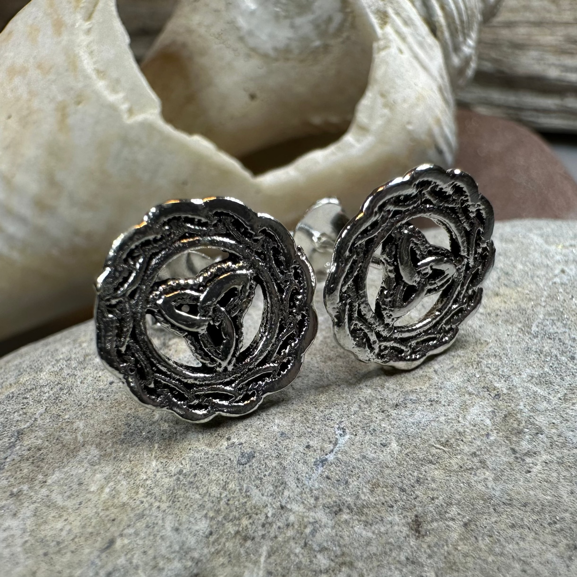 Celtic Knot Stud Earrings — view 5