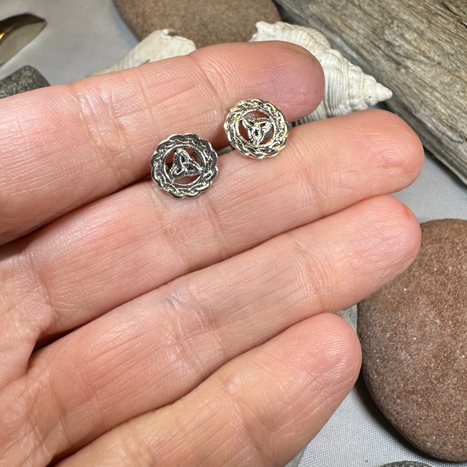 Celtic Knot Stud Earrings — view 3